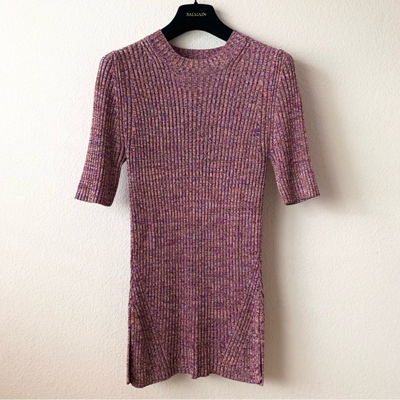 New Zimmermann knit pink rainbow top - Picture 1 of 16